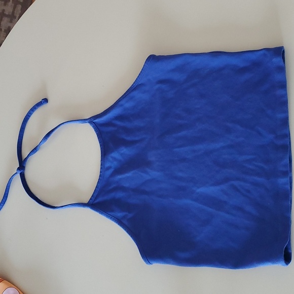 Brandy Melville halter crop, royal blue, OS - Picture 1 of 5